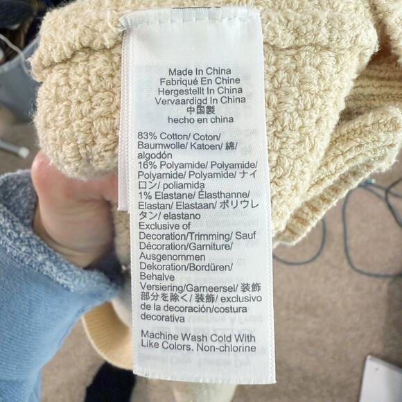 J. Crew Cream/Navy Contrast-Trim Cardigan Women's Size XXL Button Up Relaxed Fit - Picture 9 of 11